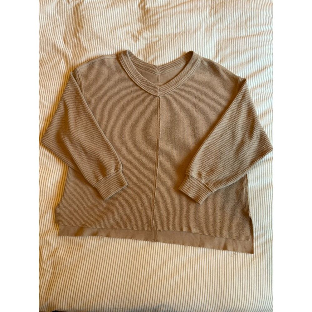 Aerie Wonder Textured V-Neck Sweatshirt